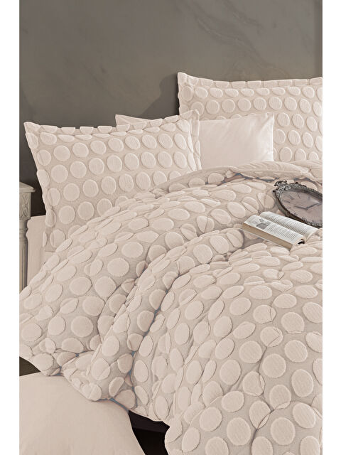 Nordqueen Jakarlı Wellsoft Tek Kişilik Uyku Seti Perle Ekru - S000327264-19965