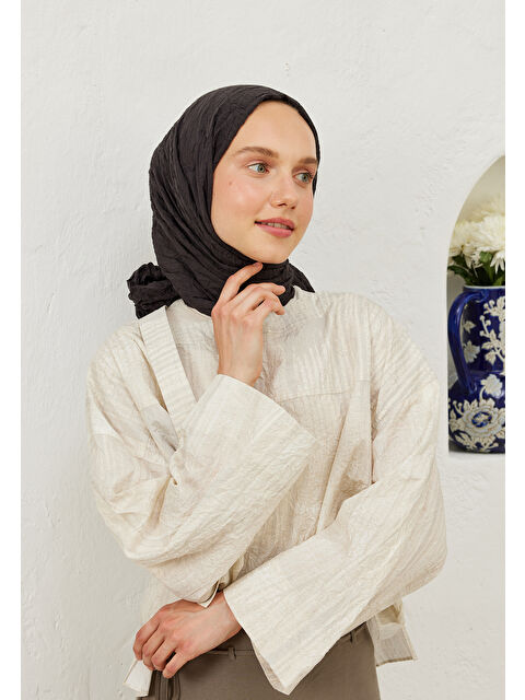 Fresh Scarfs Vual Crash Şal Kömür