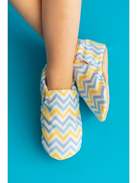 First Step Zigzak Desenli Kaydırmaz Taban Bebek Patik - S000064614-20072