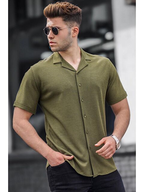 Madmext Haki Erkek Gömlek 5500 - S000039733-18547