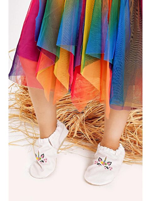 First Step Desenli Kaydırmaz Taban Bebek Yazlık Patik - S000064614-20063