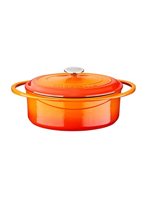 LAVA Oval Tencere Döküm Demir Kapak Heritage Serisi Ölçü 22x28cm. - S000057256-20013