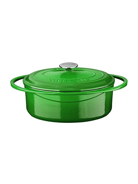 LAVA Oval Tencere Döküm Demir Kapak Heritage Serisi Ölçü 22x28cm. - S000057256-18194