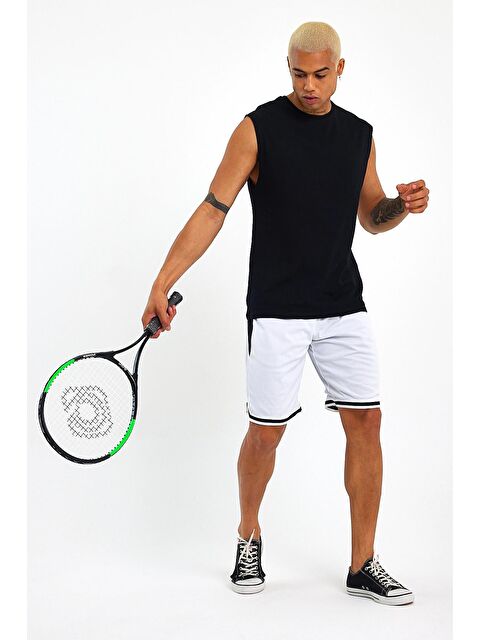 Süperlife Bisiklet Yaka Regular Fit Erkek Kolsuz Tişört spr23AT340 - S000118717-19351