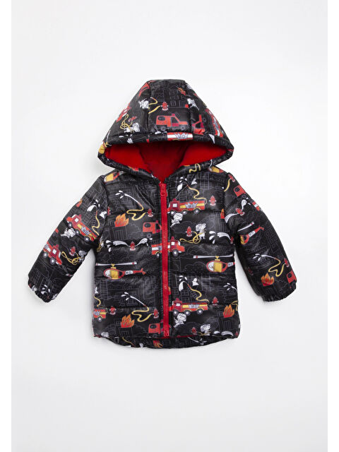 Myhanne İtfaiye Desenli Erkek Bebek Mont 22325 - S000446253-19351