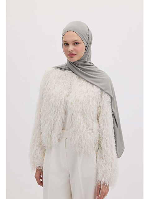 Fresh Scarfs Bambu Penye Şal Füme