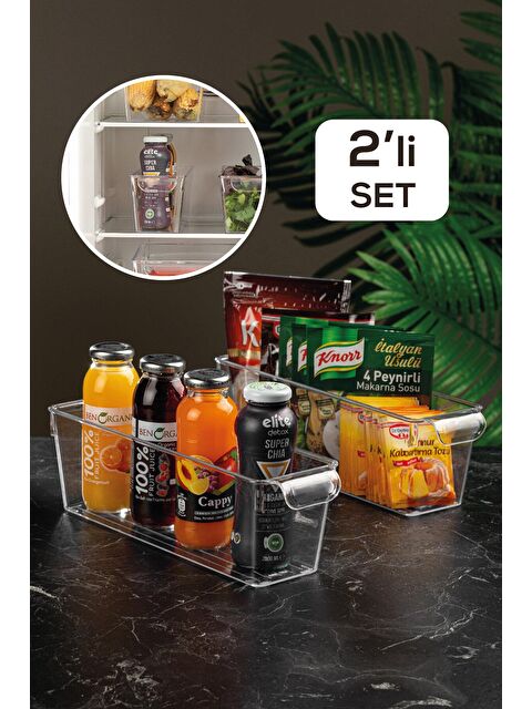 Meleni Home 2'li Buzdolabı Düzenleyici - Şeffaf Organizer - S000032786-26865
