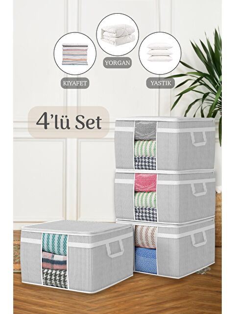 Meleni Home 4'lü Maxi Pencereli Baza Altı Hurç 45 x 40 x 30 cm - S000032900-20600