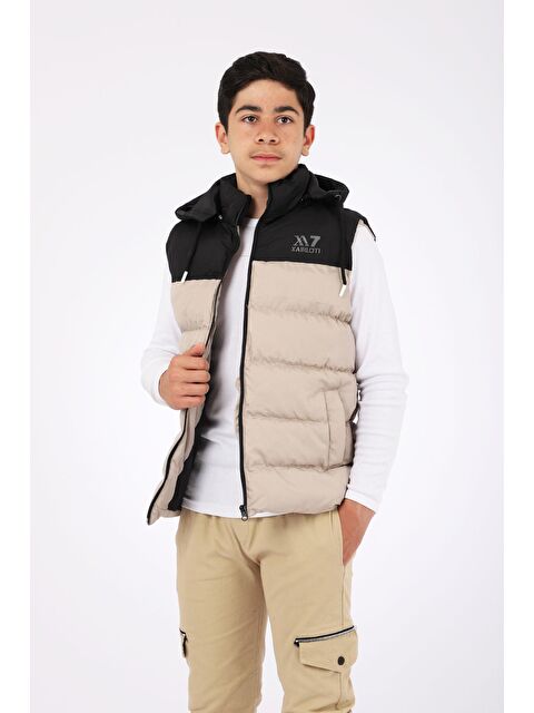 Pina Kids Çıkarılabilir Kapüşonlu Su Geçirmez Erkek Çocuk Şişme Yelek İki Renk - S000204916-19928