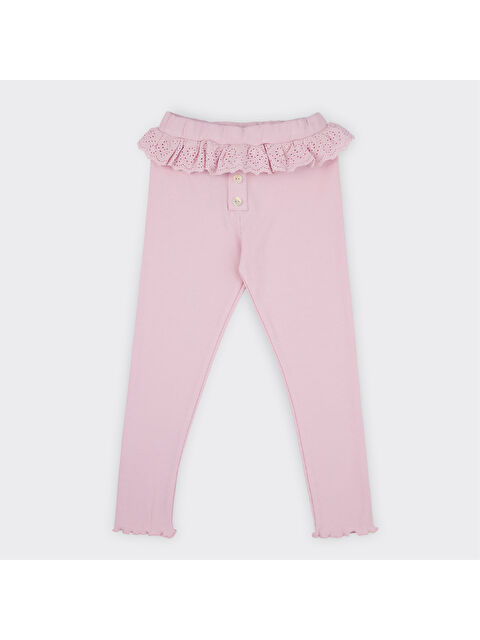 Panço Kız Çocuk Dantel Detaylı Tayt - S000253197-20024