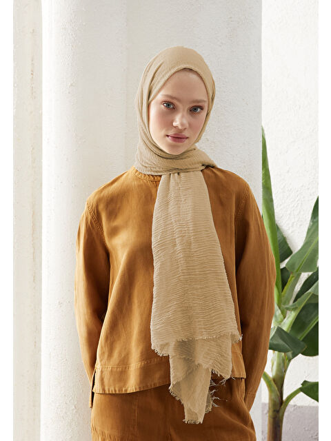 Fresh Scarfs Bürümcük Şal Fildişi
