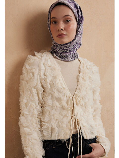 Fresh Scarfs Lena Desen Pamuk İpek Eşarp Leylak