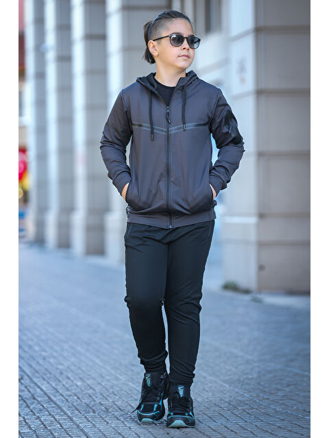 Pina Kids Unısex Dalgıç Kumaş Kapüşonlu Eşofman Takımı ESF 600 - S000369707-33408