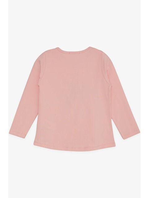 Breeze Kız Çocuk Uzun Kollu Tişört Pullu Kalp Baskılı Somon (2-5 Yaş) - S000070734-24085