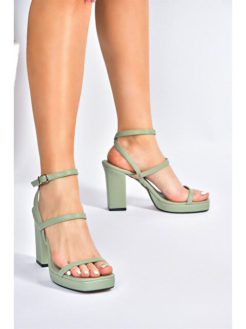 Fox Shoes M2824627 Yeşil Kadın Topuklu Ayakkabı - S000044324-18194