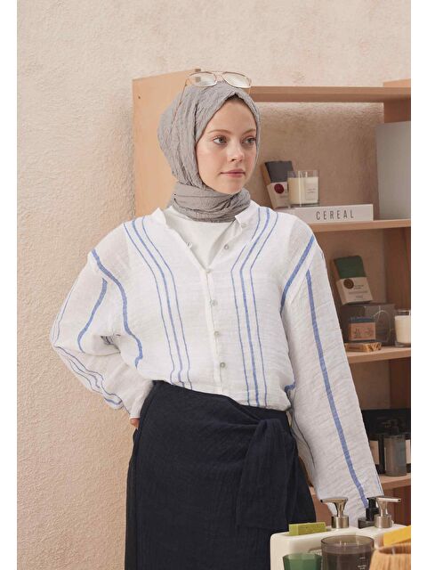 Fresh Scarfs Vual Crash Şal Köz Grisi