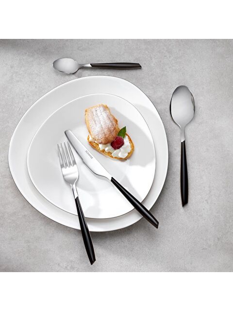SCHAFER Mona 24 Parça Çatal Kaşık Bıçak Takımı-Siyah - S000221075-19351