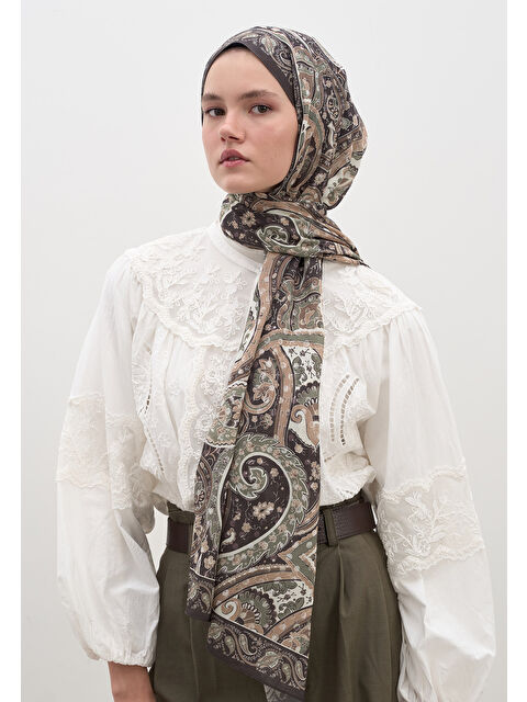 Fresh Scarfs Panthea Desen Şal Kahve
