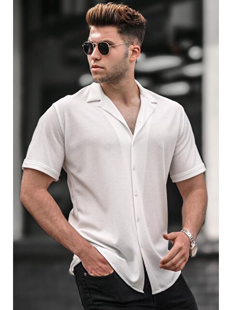 Madmext Beyaz Erkek Gömlek 5500 - S000039733-20063