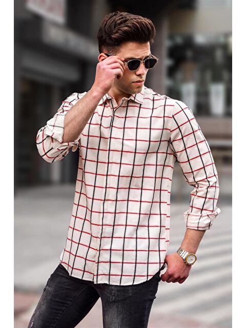 Madmext Kırmızı Erkek Gömlek 4938 - S000039832-20045