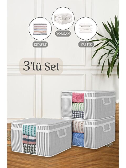 Meleni Home 3'lü Maxi Pencereli Baza Altı Hurç 45 x 40 x 30 cm - S000032894-20600