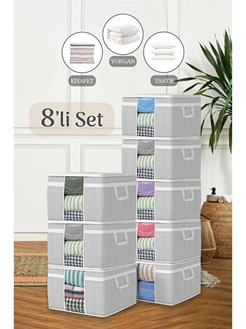 Meleni Home 8'li Maxi Pencereli Baza Altı Hurç 45 x 40 x 30 cm - S000032887-20600