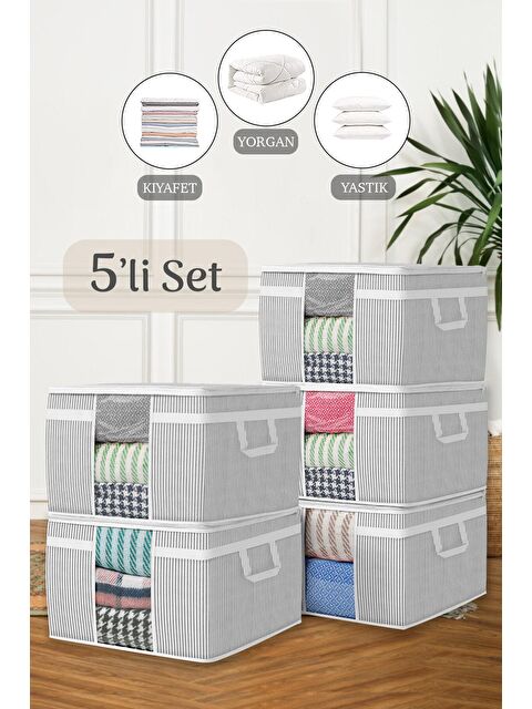 Meleni Home 5'li Maxi Pencereli Baza Altı Hurç 45 x 40 x 30 cm - S000032889-20600