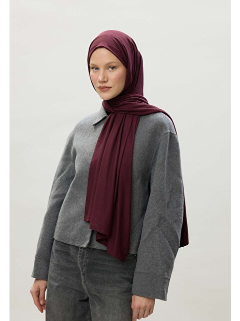 Fresh Scarfs Penye Şal Koyu Bordo