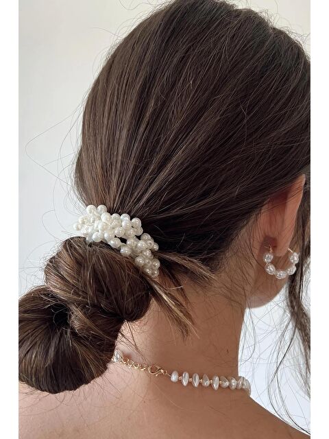 New Obsessions İncili Lastik Toka 2'li Set - S000102711-20063