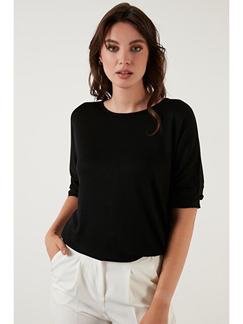 Lela Truvakar Kol Bisiklet Yaka Basic % 100 Pamuk Bluz 5863589 - S000000389-19351