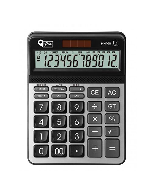 Pin 108 12 Hane Masaüstü Hesap Makinesi GKE - S000104645-19351
