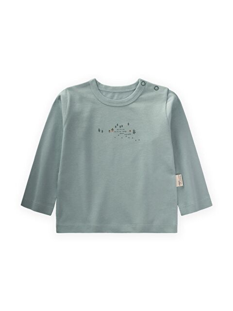 CİGİT Baskılı Mevsimlik T-Shırt 0-4 Yaş Çağla Yeşili - S000350125-14939