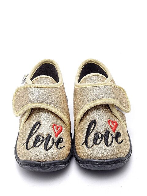 First Step Gold Love Nakışlı Çocuk Panduf - S000041629-19351