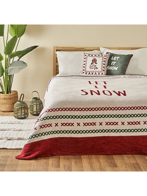 Bella Maison Jolly Pamuklu Tek Kişilik Battaniye Kırmızı-Yeşil (150x200 cm) - S000314020-18194