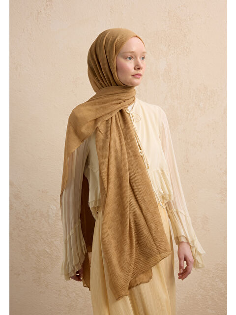 Fresh Scarfs Modal Damalı Şal Sütlü Kahve