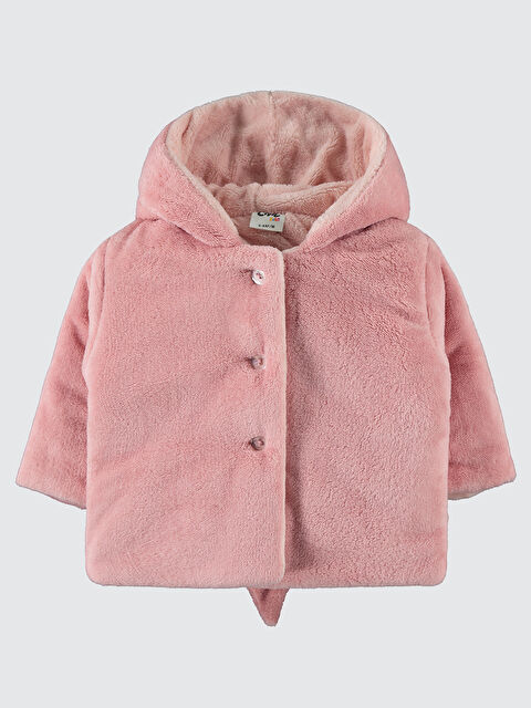Civil Kız Bebek Kapüşonlu Mont 6 18 Ay Pudra - S000202325-7152