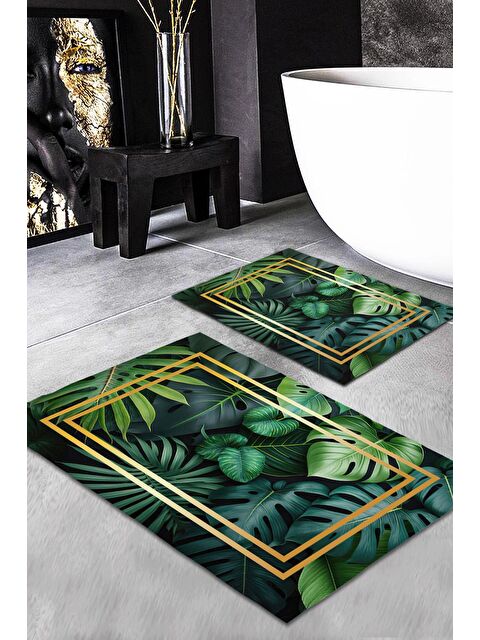 Evmila Modern Desenli Banyo Paspası 2'li 50x60 cm - 60x100cm - S000031232-23173