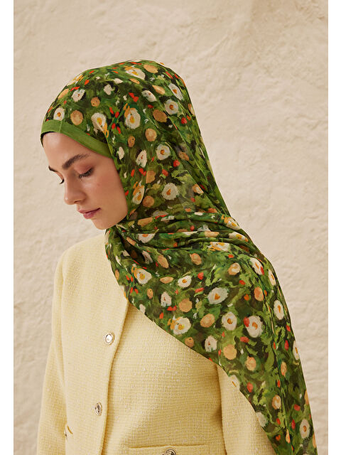 Fresh Scarfs Agnes Desen Rami Şal Orman
