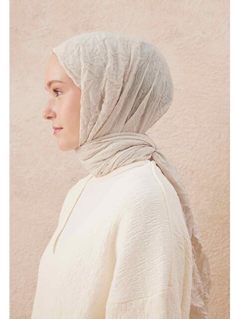 Fresh Scarfs Vual Crash Şal Fildişi