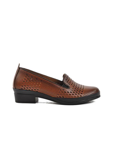 Ayakmod 82 Taba Hakiki Deri Kadın Günlük Ayakkabı - S000026217-37454