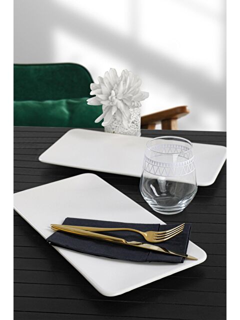 Keramika Mat Beyaz Siera Kayık Tabak 33 Cm 2 Adet - S000028895-20063