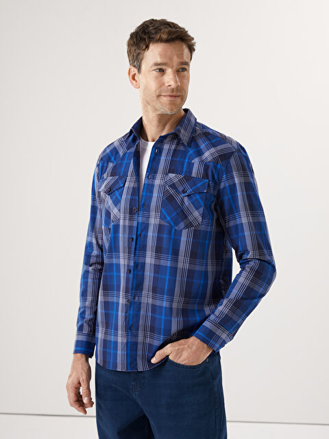 KOOR Western Erkek Dağcı %100 Pamuk Oduncu Gömlek