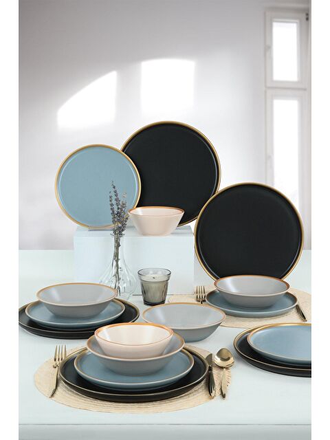 Keramika Safir Gri Yemek Takımı 24 Parça 6 Kişilik - S000028921-23173