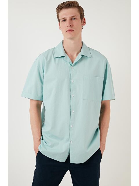 Buratti Relaxed Fit Kısa Kollu Tek Cepli Apaş Yaka Gömlek CF21194664 - S000000718-18194