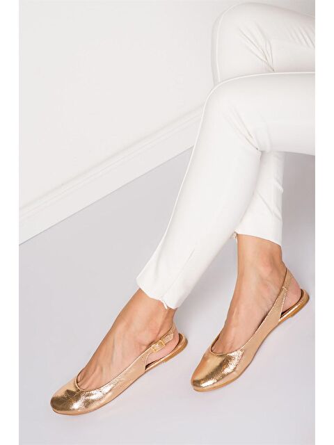 Fox Shoes Bronz Kadın Babet B726105214 - S000037975-20077