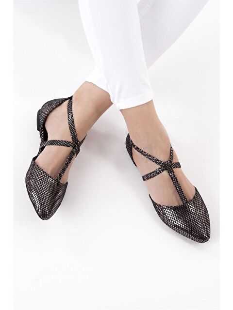 Fox Shoes Platin Kadın Babet D726537307 - S000037976-29666