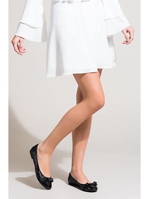 Fox Shoes Siyah Kadın Babet 8726019507 - S000037978-19351