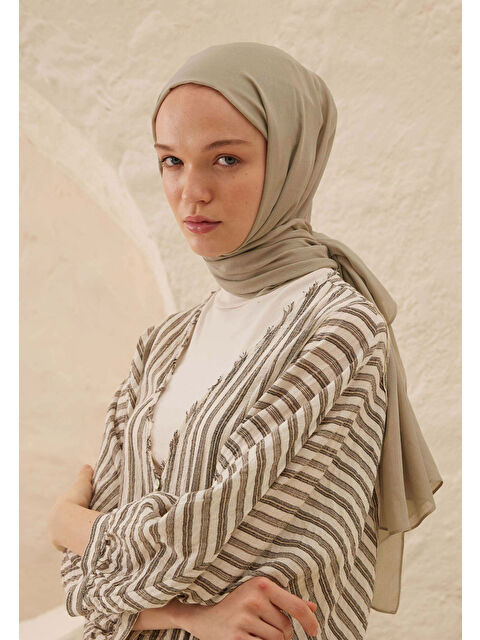Fresh Scarfs Rami Viskon Şal Koyu Bej