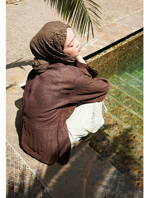 Fresh Scarfs Vual Crash Şal Kestane