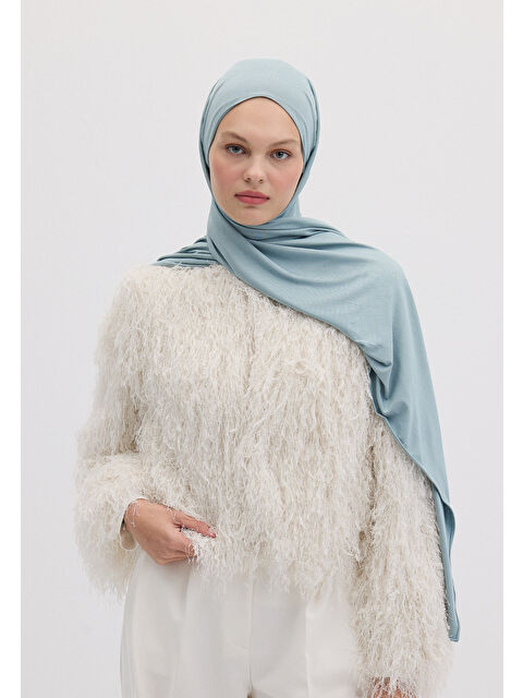 Fresh Scarfs Bambu Penye Şal Açık Mavi
